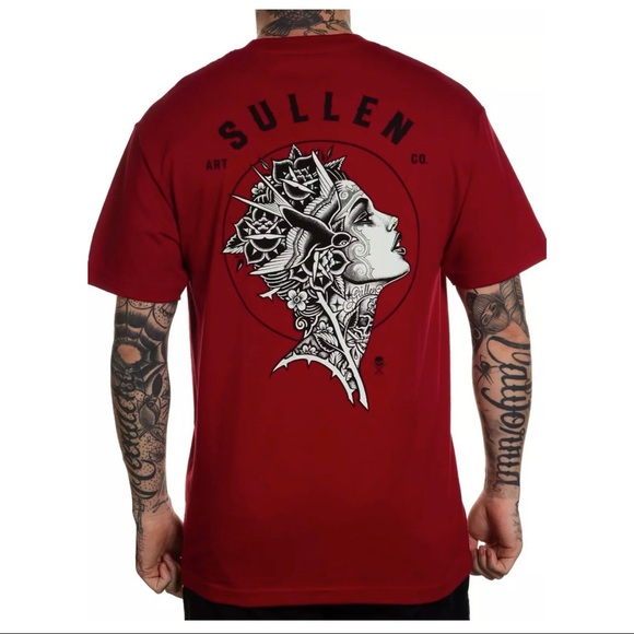 Sullen Men's T-shirt SPARROW THORNED Tattoos Urban Design Premium Quality - Picture 3 of 4